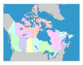 Physical and Political Map of Canada