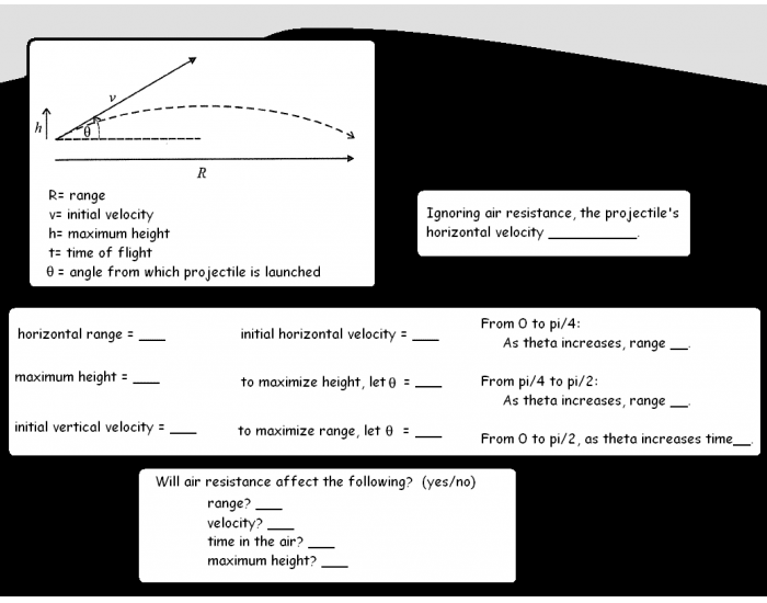 Properties of Projectiles Quiz