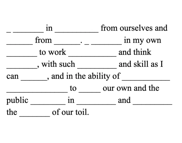 FFA Creed Paragraph 3 Quiz 1