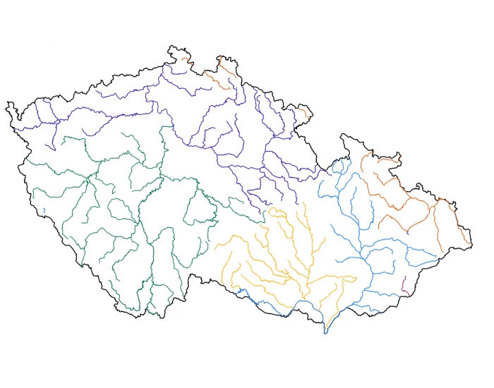 Slepá mapa - řeky ČR Quiz