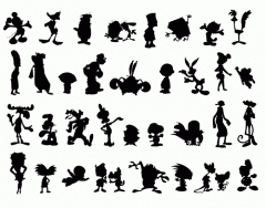 Cartoon Character Silhouettes