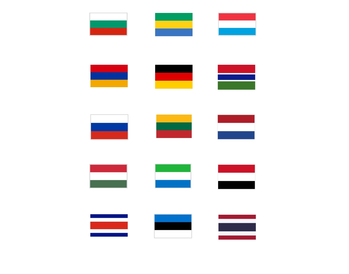 Horizontal Striped Flags Quiz