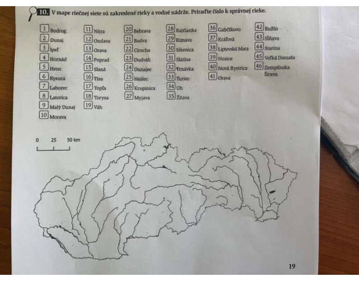 Slepá Mapa Vodstvo Na test Quiz