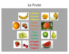 Italian Language: The Fruits