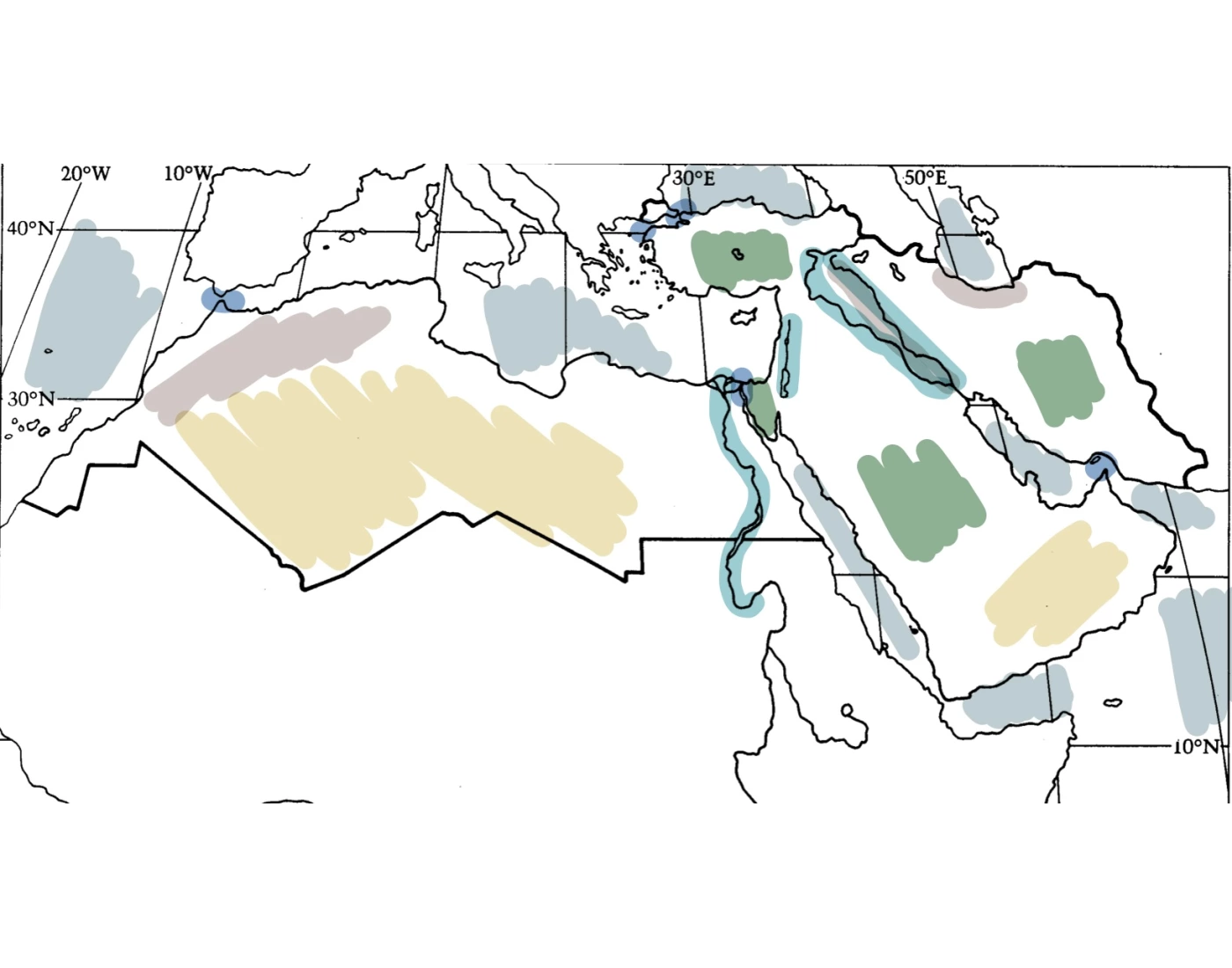 Middle East Physical Map Quiz