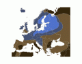 Percentage of Blue Eyes in Europe