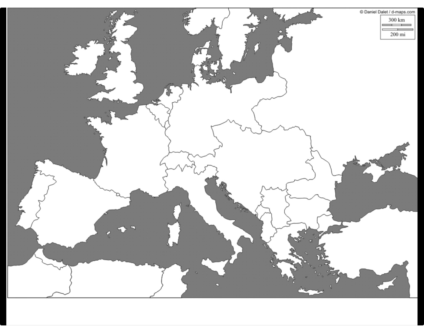 WWI Europe Map Quiz